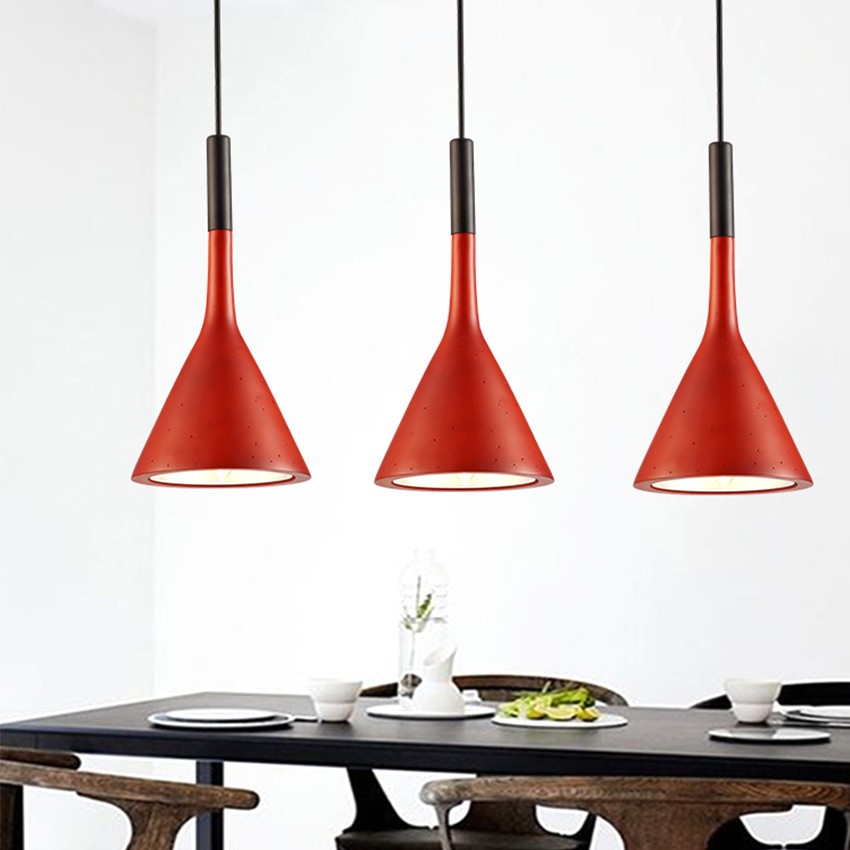 [DBF] Modern minimalist imitation concrete Decor Resin Replica LED pendant lamp for restaurant bar bedroom black  white  red (5)