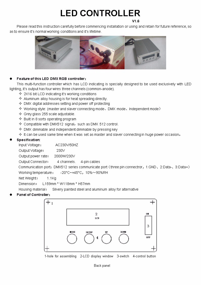 09221524326AC230VDMXcontrollerinstruction1