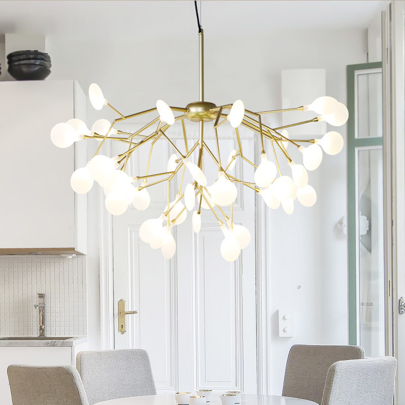 Nordic Modern Cherry Blossoms Led Chandelier Light Firefly