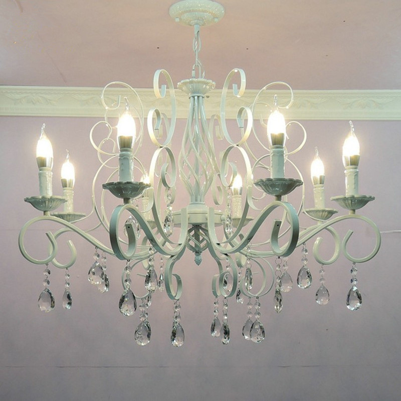 White Color European Classic Candle Light Chandelier