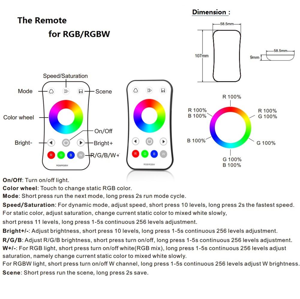 rgbw remote controller