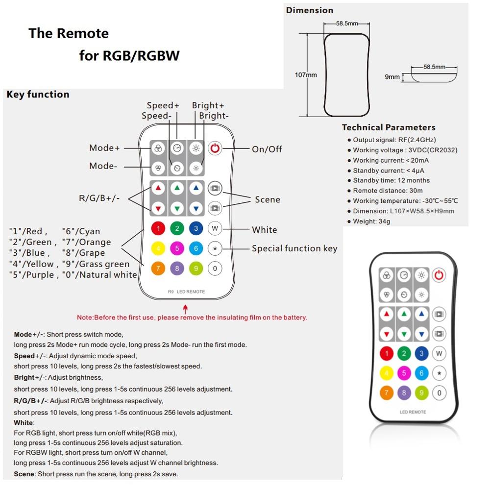 led controller rf remote