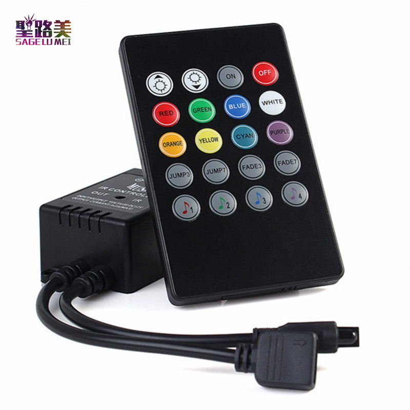 2016-LED-Music-IR-Controller-12V-2A-20-Keys-IR-Remote-Controller-Sound-Sensor-for-3528