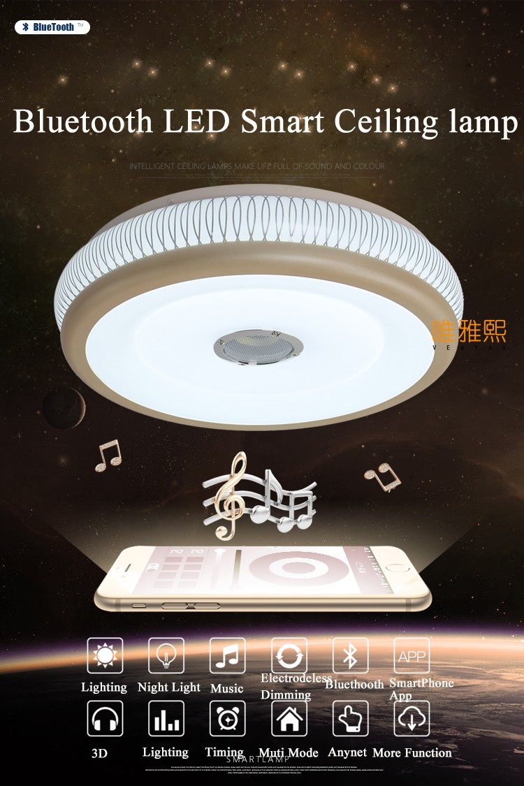 bluetoth music led ceiling ceiling fixture YH-613 (1)_A