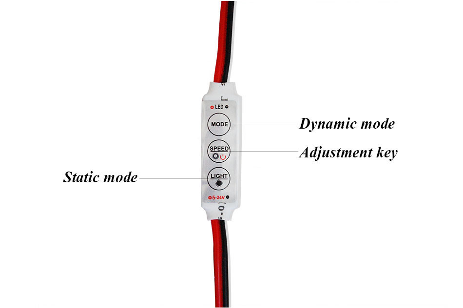 DC12V-24V Mini Led Dimmer Controller 3 Keys RF Wireless Controller to Control Single Color Led Strip Light SMD 3528 5050 5630 (6)