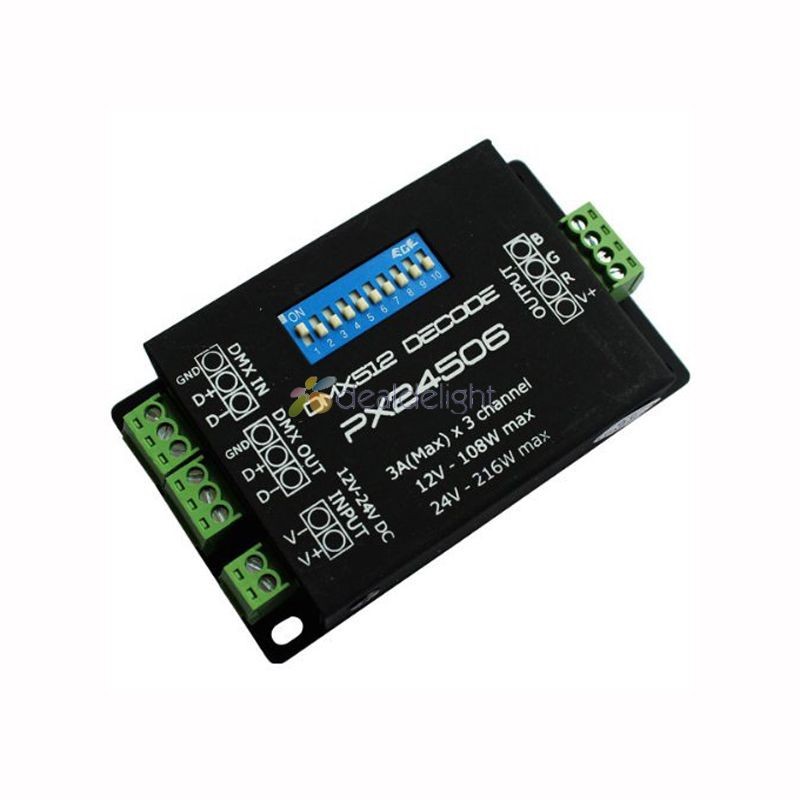 PX24506-DMX-512-Decoder-3x3A-DMX-controller-12V-24V-RGB-LED-Lights-Free-Shipping (1)