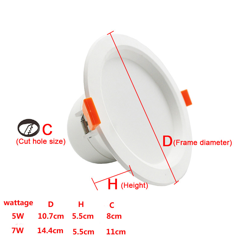 Chiclits Radar Sensor LED Downlight 5W 7W 220V Recessed Ceiling Spotlight Lamp Energy Saving Lights for Home Kitchen Round Shape (6)