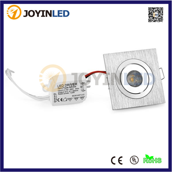 High Power Led 1w 3w Mini Led Ceiling Lamps Square Cabinet