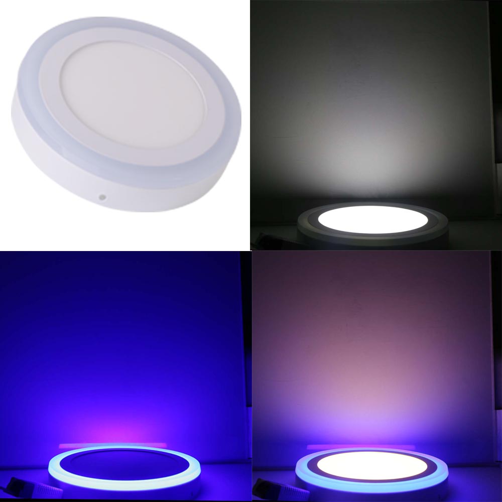 2016 No Cutting Double Color Led Ceiling Lamp Surface Mounted 6w