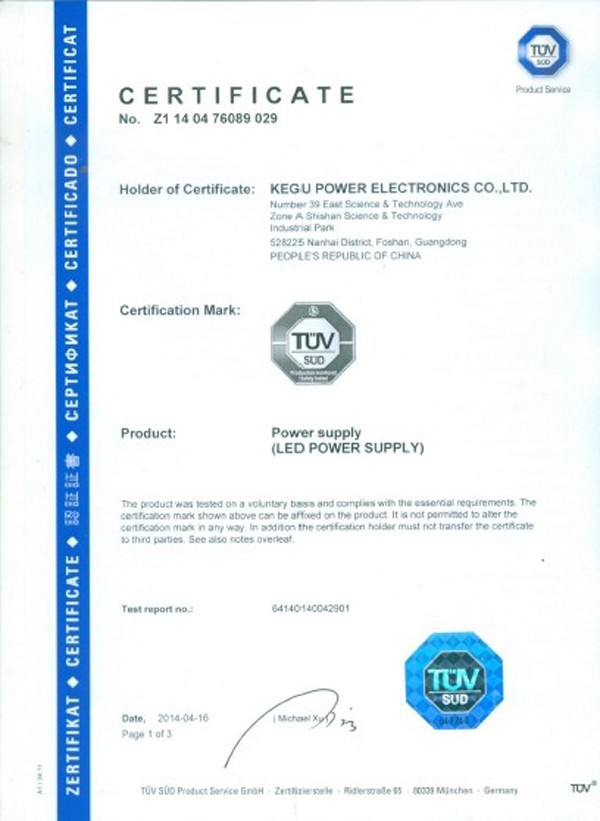 TUV DRIVER CERTIFICATE-COVER