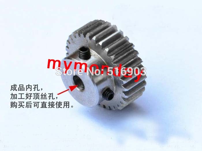 1 Mod 24T Spur Gear 45# Steel Pinion Gear Thickness 10mm Outer Dia 26mm x 1Pcs