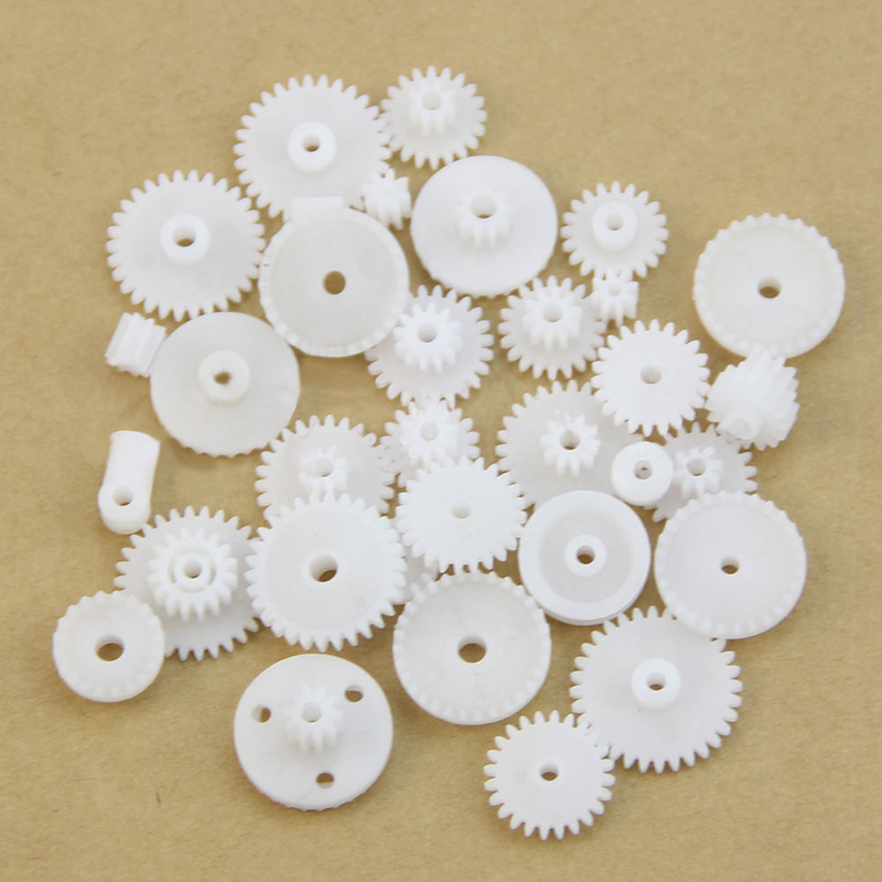 75pcs Plastic Crown Single Double Worm Grear With Belt Pulley DIY Tool Set Mayitr For Robot