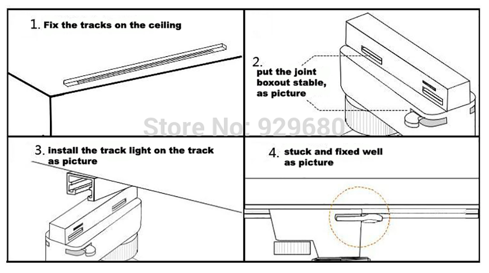 QT---GO OCEAN Track Lighting 30W Rail Lamp Modern Cob Led Track Black White Spotlight Light For Shop Store Lighting Fixture  (1)