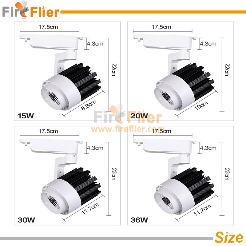 led track light size