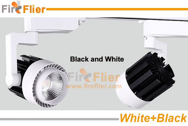 led track light white black