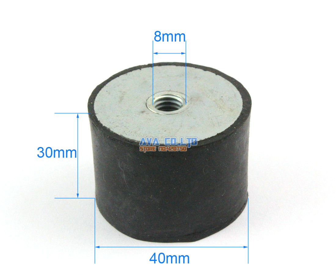 2 Pieces 40*30mm M8 Female - Female Rubber Anti Vibration Mount Bobbin ...