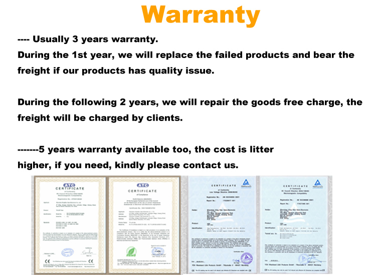 3 year warranty