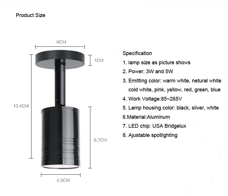 Surface mount LED track light (10)