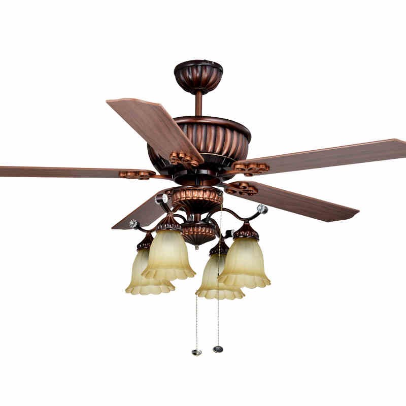 Fumat Ceiling Fan Lights European Retro Wood Ceiling Fan Light