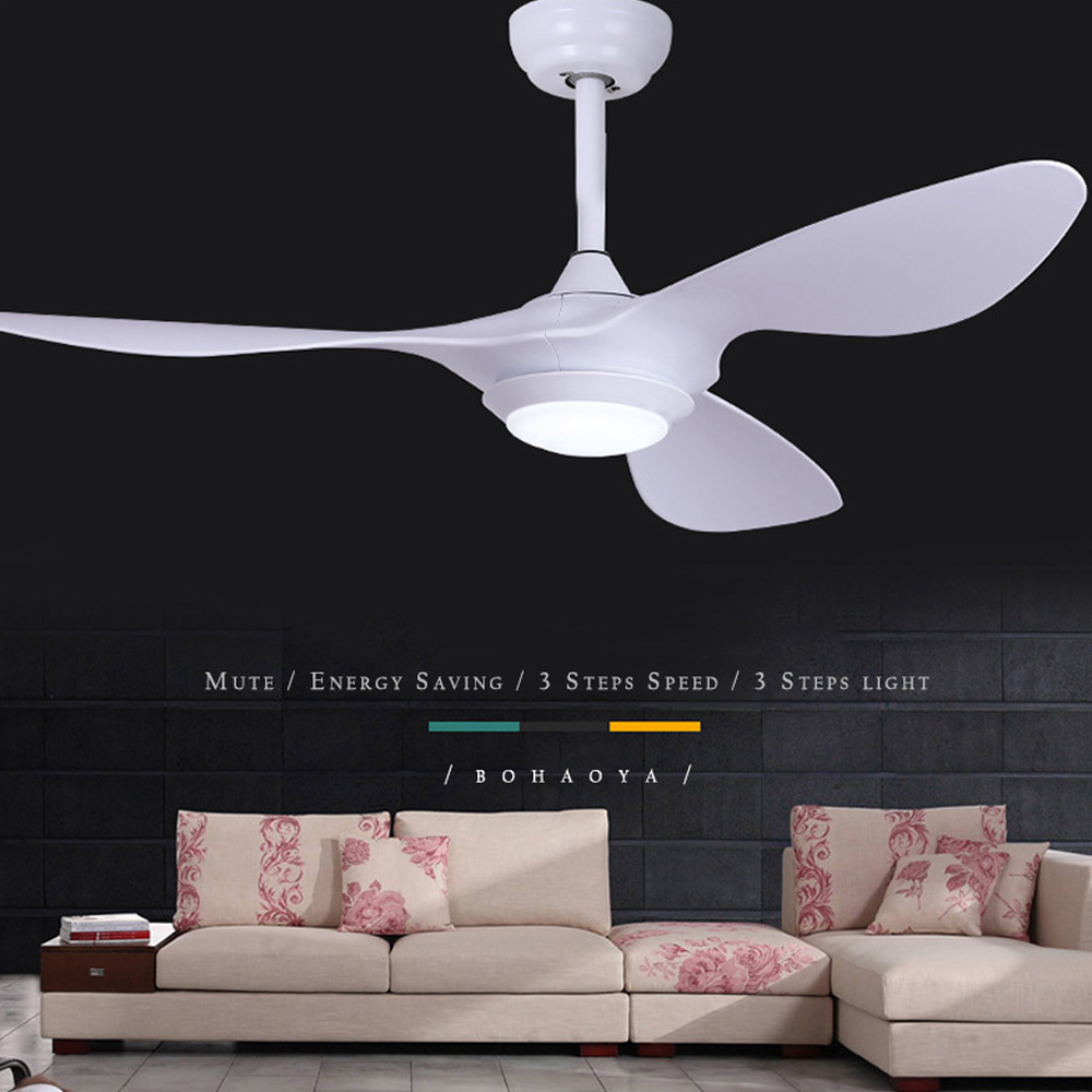 Led Modern Iron Glass Plastic Ceiling Fan Led Lamp Led Light