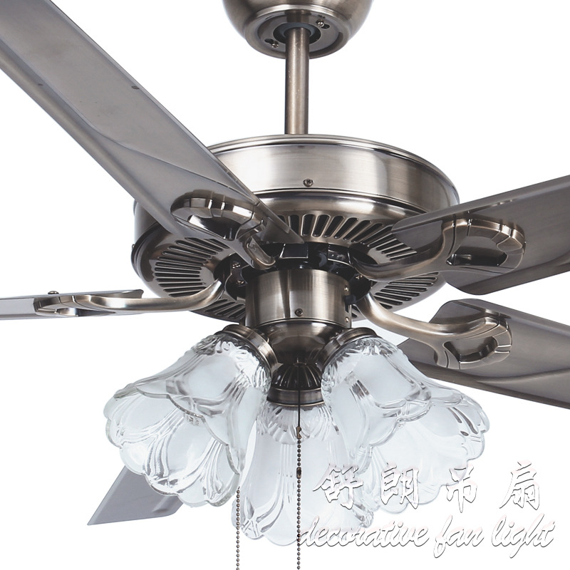 Modern 48 Inch Paint Gold Crystal Ceiling Fans With Lights