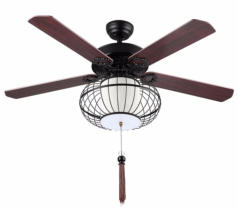Chinese Nest Shade Ceiling Fan 5215 With Integrated Lights