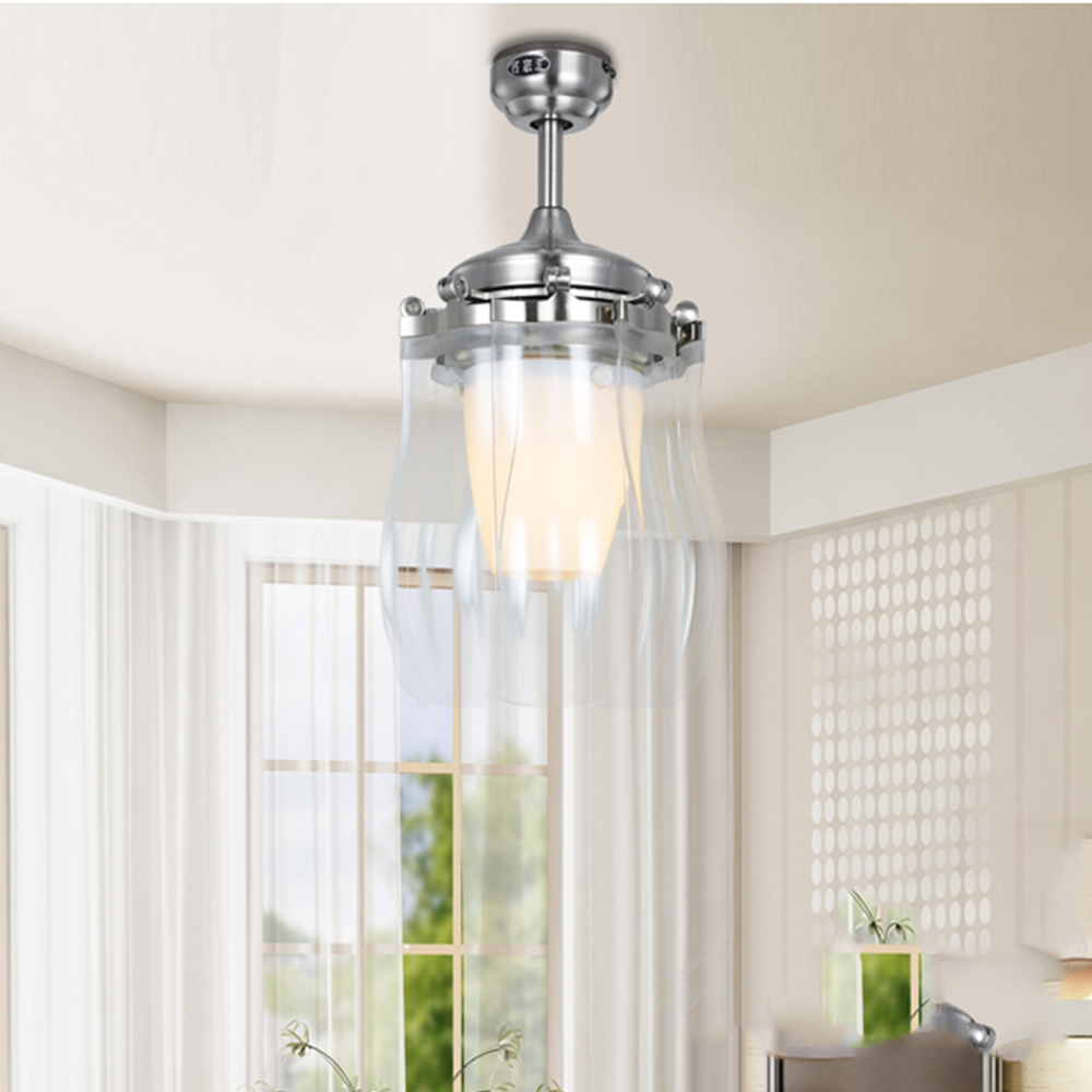 ultra quiet ceiling fan 220V luxury ceiling fan modern fan lamp for living room, innovative