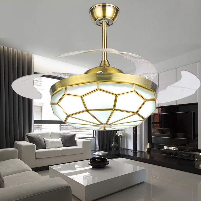 Led Modern Alloy Acrylic Ceiling Fan Led Lamp Led Light Ceiling