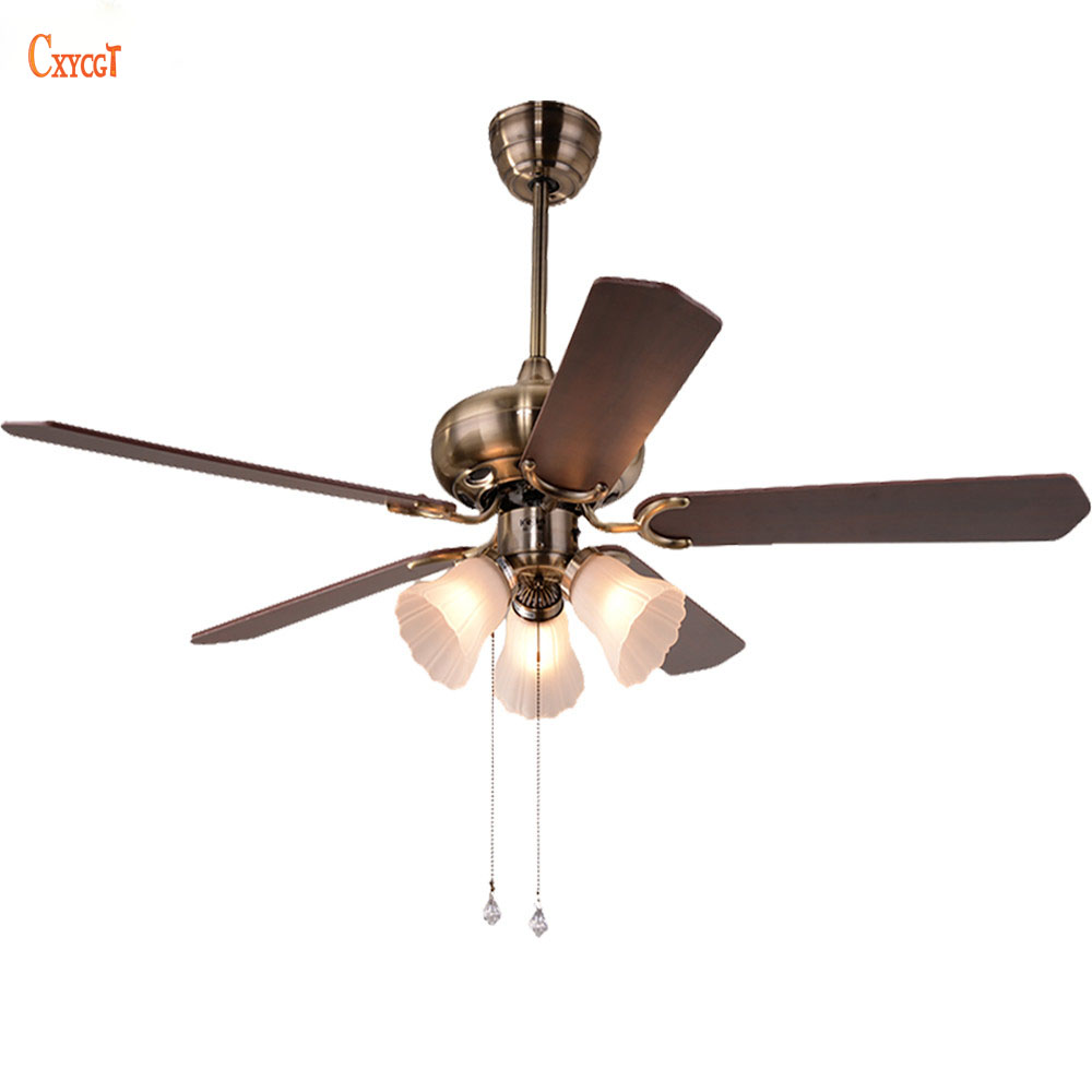 New Arrival 220v 110v 70w Mute Ceiling Fan Lights 52sw 1045 Gold