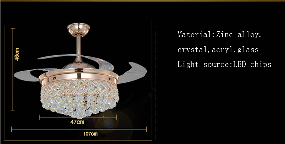 LED Nordic Zinc Alloy Crystal Ceiling Fan LED Lamp.LED Light.Ceiling Lights.LED Ceiling Light.Ceiling Lamp For Foyer Bedroom -in Ceiling Fans from Lights & Lighting on Aliexpress.com _ Alibaba Group - 8