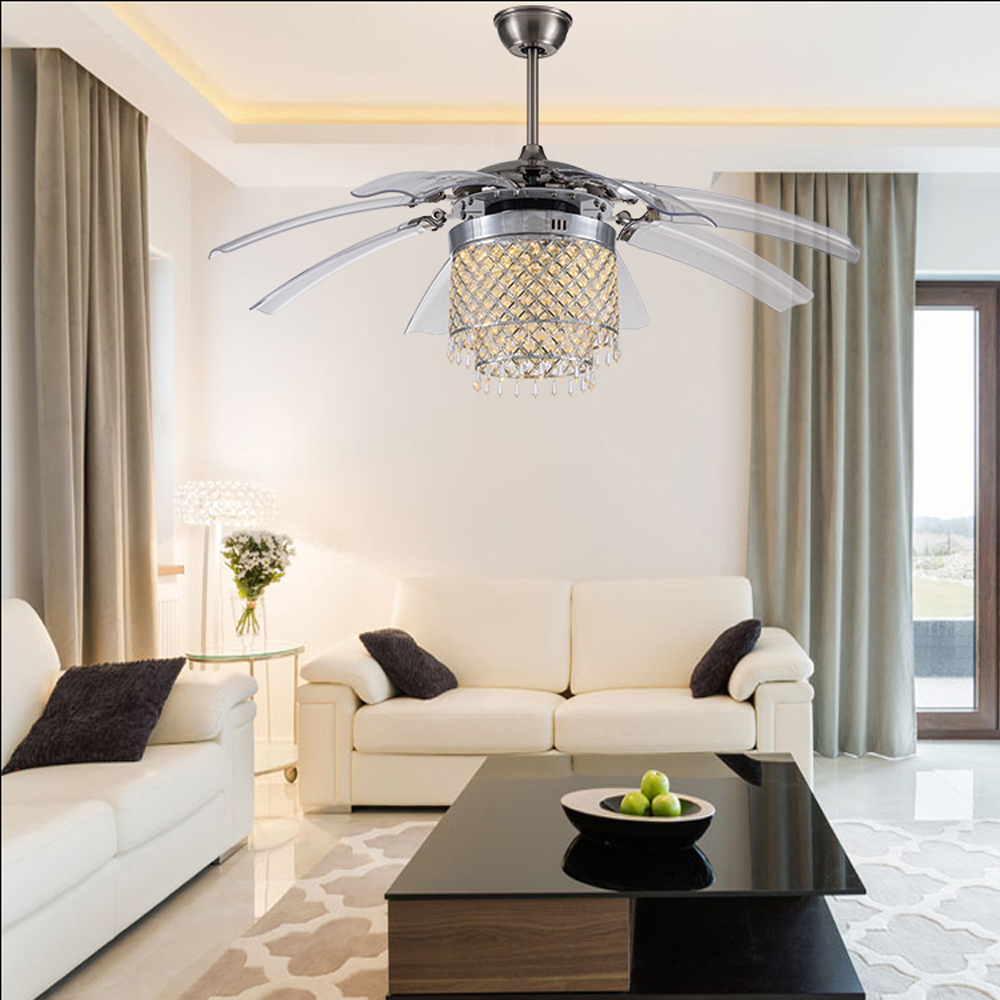 Led Modern Iron Acryl Ceiling Fan Led Lamp Led Light Ceiling