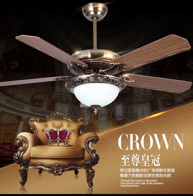 42inch Ceiling Fan Light Living Room Dining Room European