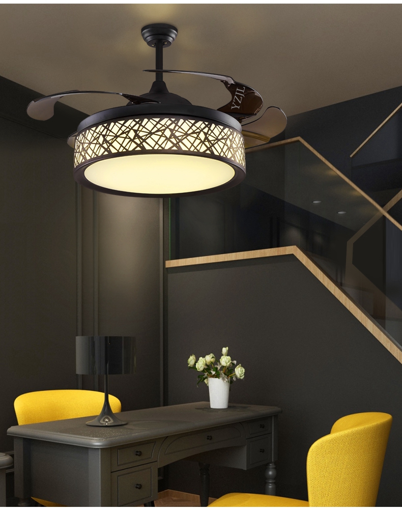 Stealth Ceiling Pendant Fan Light Simple Modern Bedroom Living