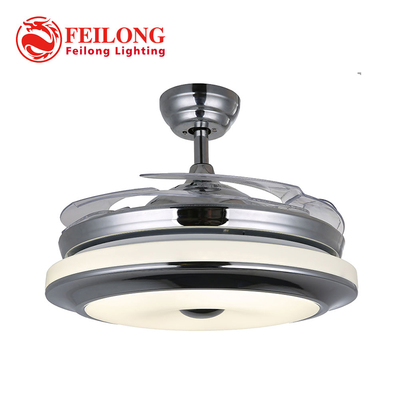 Free Shipping Retractable Ceiling Fans Y4205 Dimmable Three Light