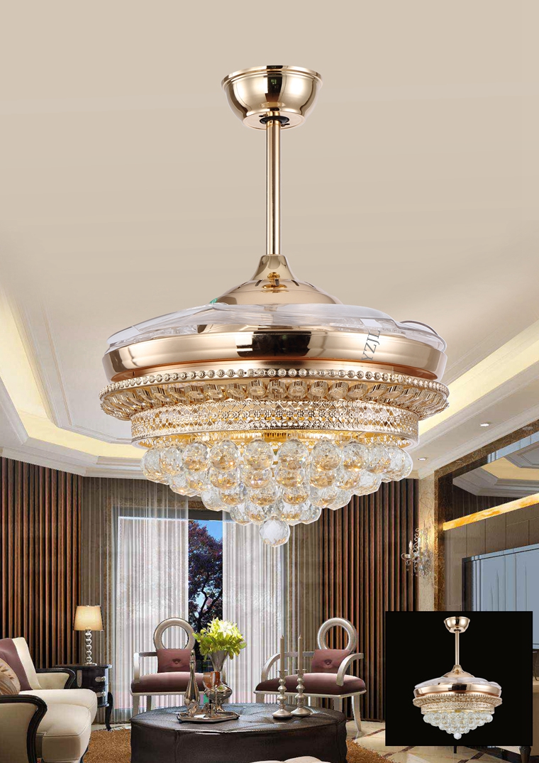 42inch Ceiling Chandelier Fan Light Simple Modern Bedroom Living
