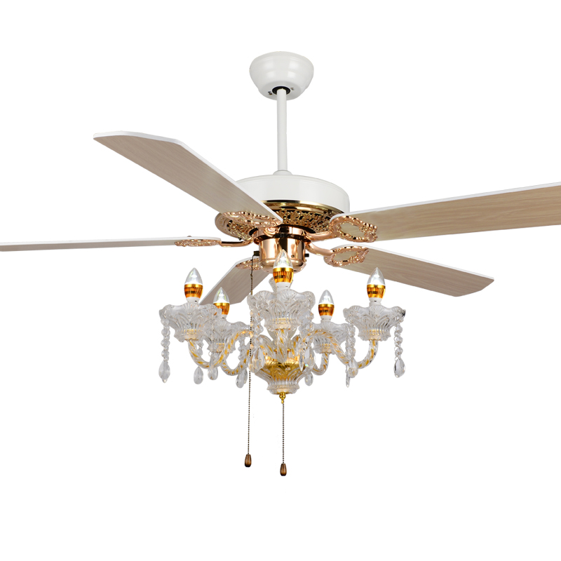 Luxury Crystal Ceiling Fan Lights Candle Lights Modern Minimalist