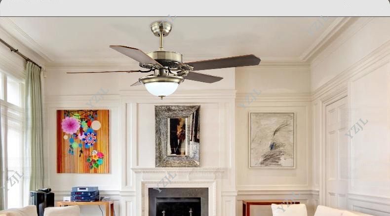 Led Ceiling Fan Lights Minimalist Fashion Antique Leaf Restaurant
