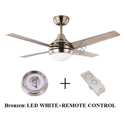 Modern Minimalist Led Fan Lights 44inch Iron Leaf Fan Light