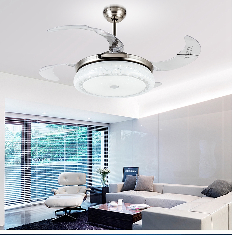 Acrylic Ceiling Chandelier Fan Lights Led European Restaurant