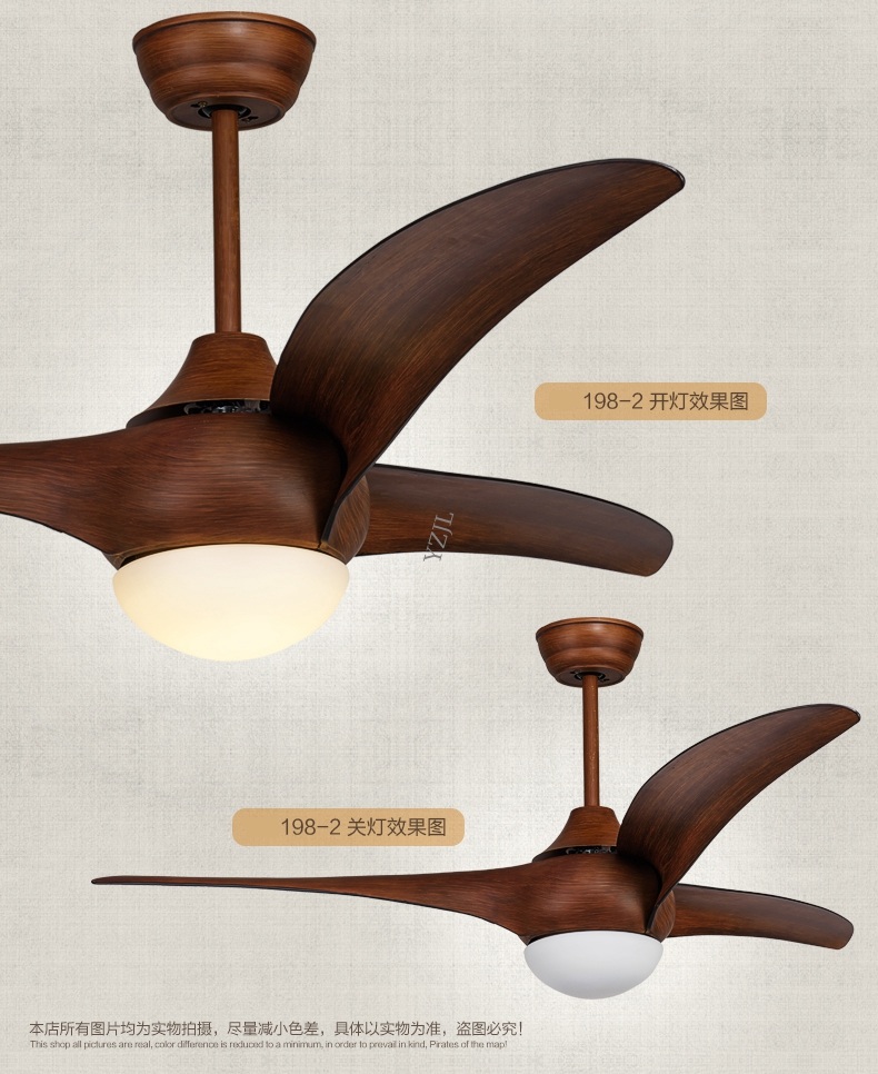 52inch Ceiling Fan Light Living Room Bedroom Fan Lamp