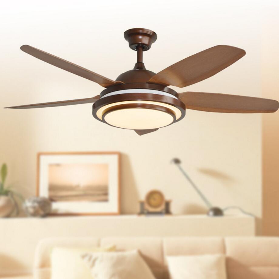 Retro Decorative Ceiling Led Ceiling Fan With Lights Remote