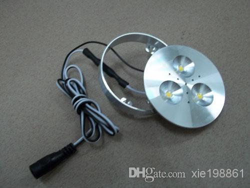  NEW RF control dimmable DC 12v 3W LED Puck/Cabinet Light,LED spotlight 35cm connect wire 12v 8a RF led dimmernone power