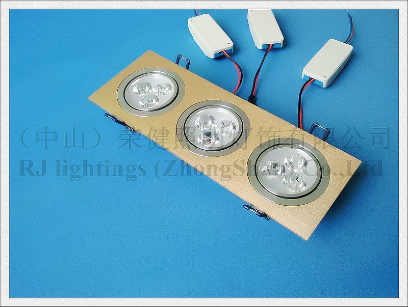 led grille ceiling light 9w golden (1)