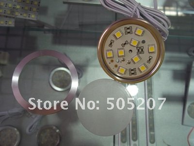 HOT selling input v 12 DC 1.8W LED Puck/Cabinet Light,LED spotlight(non power),with 9pcs 5050 LED.top bightness