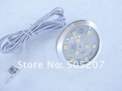 HOT selling input v 12 DC 1.8W LED Puck/Cabinet Light,LED spotlight(non power),with 9pcs 5050 LED.top bightness