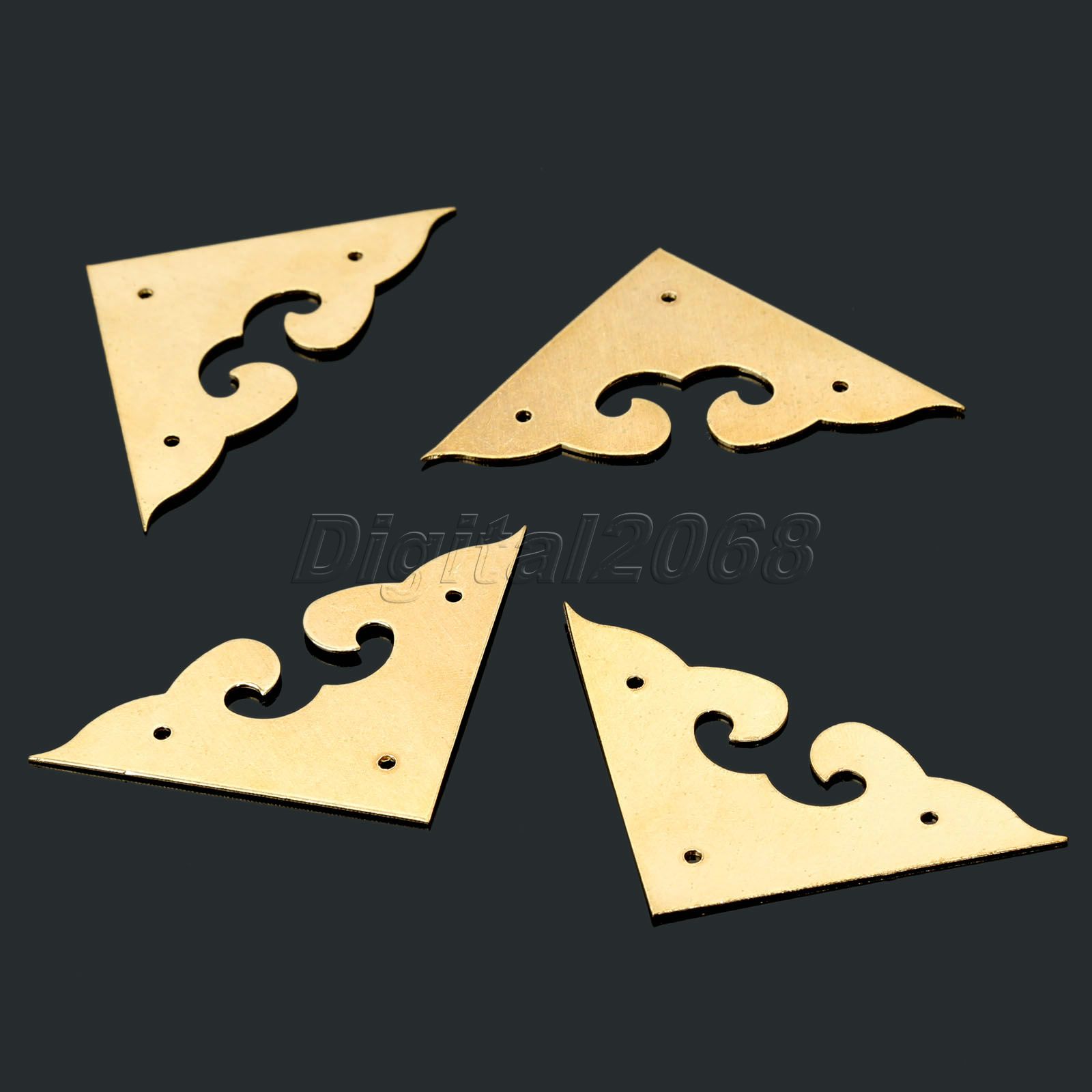 4.5CM Flat Brass Corner Protector Hardware Vintage Cabinet Jewelry Box Chest UK