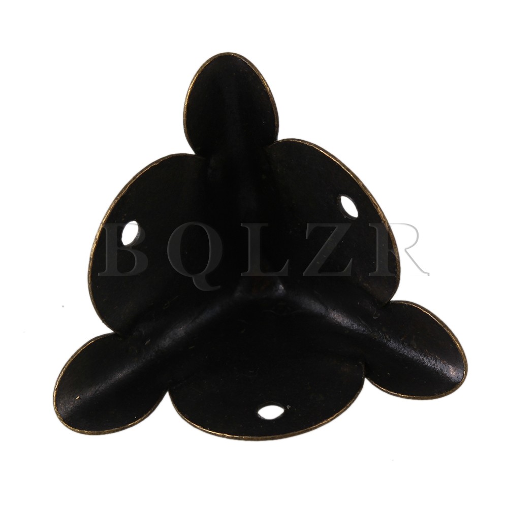100x Antique Decorative Bronzy 19 x 19mm Metal Table Leg Corner Cover Protector