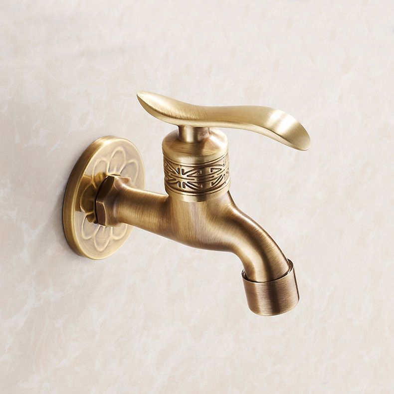 Bibcock Faucet Art Deco Antique Bronze Brass Bathroom Mop Faucet