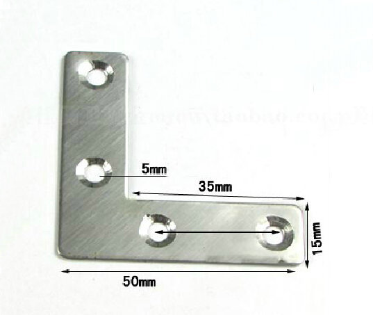 20 Pieces Right Angle Plate Stainless Steel Corner Brackets 50mm X 50mm ...