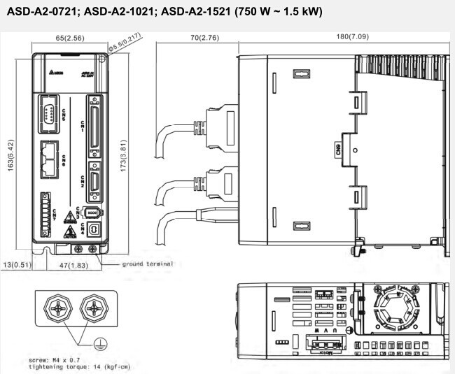 ASD-A2-0721 ASD-A2-1021 ASD-A2-1521750W-1.5KW